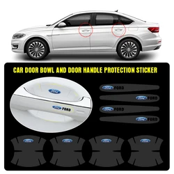 4/8Pcs Car Accessories Anti-wear Transparent Door Handle Protective Sticker For Ford Fiesta Focus 2 Mondeo Escort Kuga Everest