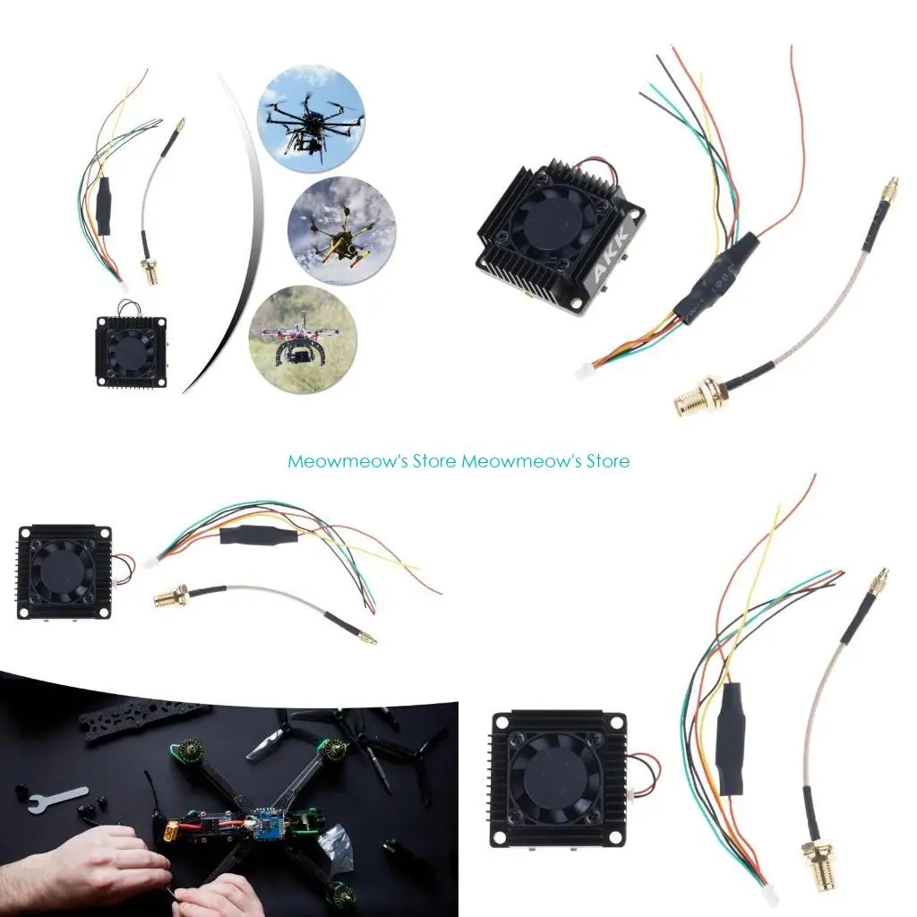 W91A 1 SET 5.8GHz 3000MW FPV جهاز إرسال فيديو مع سلك اتصال لـ AAV