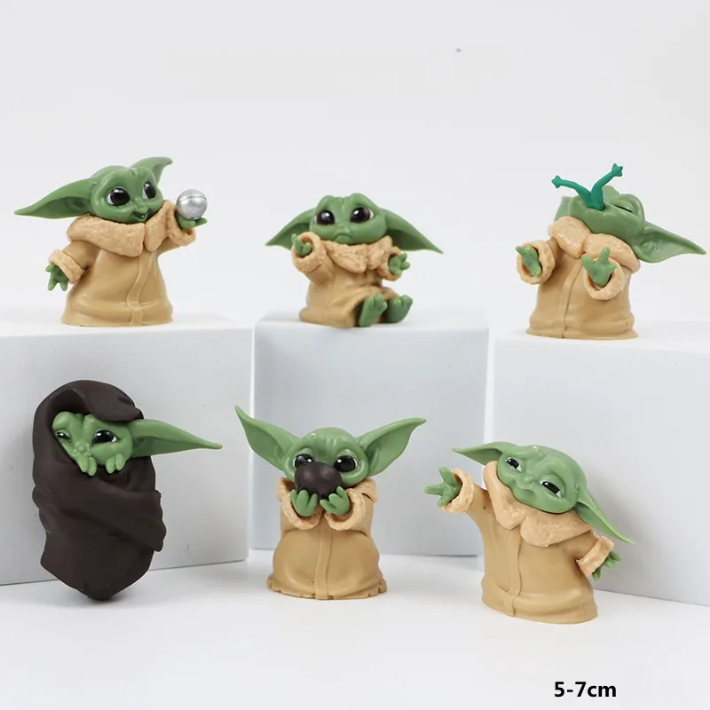 6pcs Star Wars Toy Master Baby Yoda Darth PVC Action Figure Anime Figures Collection Doll Mini Toy Model for Children Gift