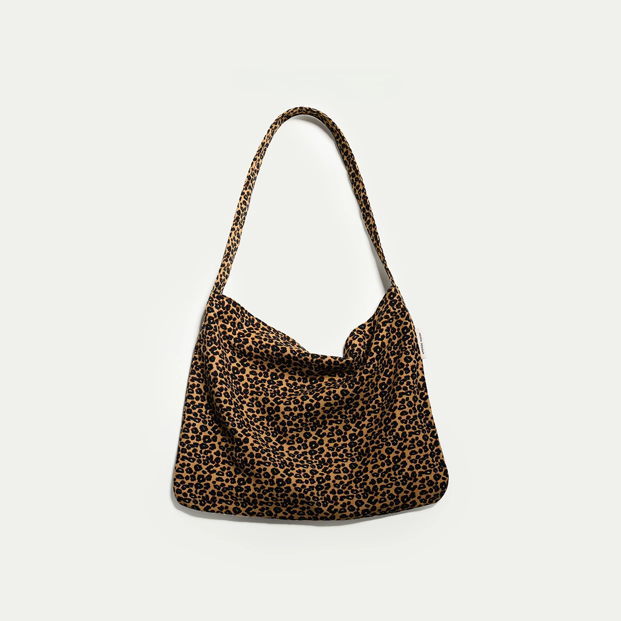

Leopard print canvas shoulder bag women's new large capacity