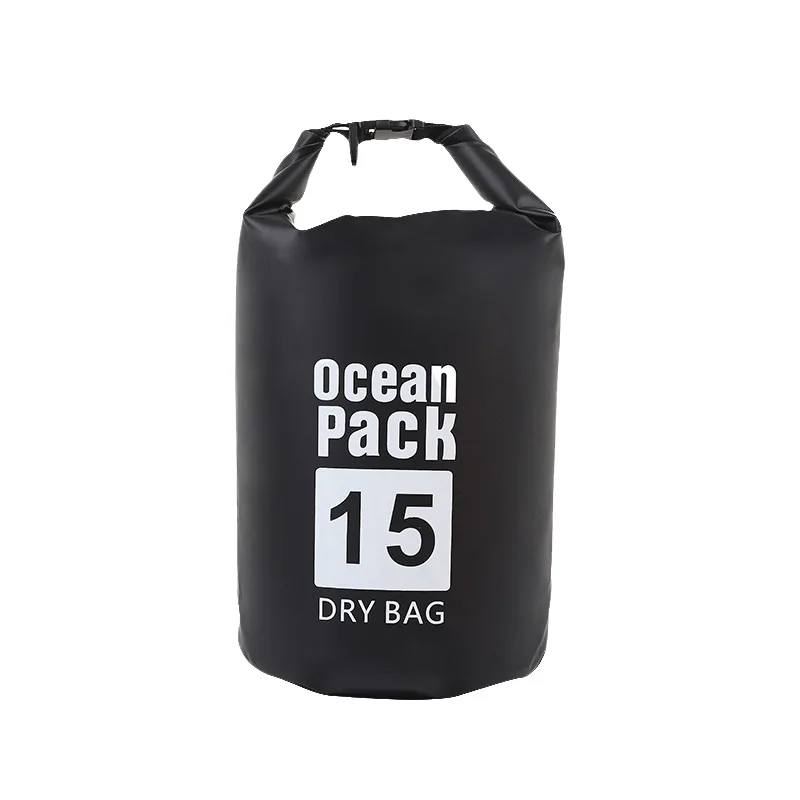 Outdoor camping mountaineering large-capacity portable waterproof bag PVC beach rafting foldable portable bucket bag