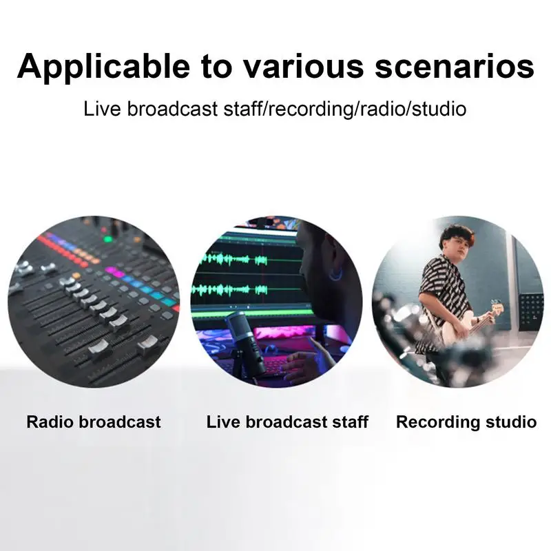 マイククリップ マイクホルダー スタンド用 3パック 調節可能なクランプマウント 教会スタジオ 録音コンテンツ ビデオ スポーツ ラジオ PC用