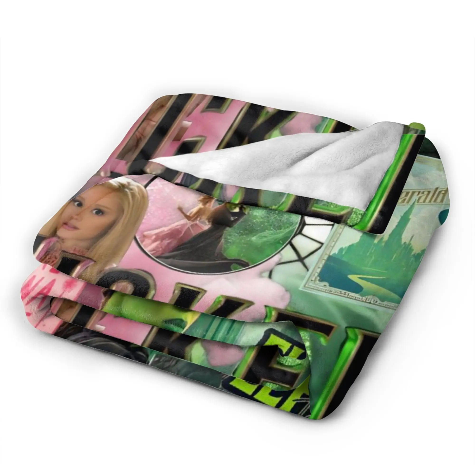 Wicked For Good Flannel Blanket Glinda Elphaba Funny Throw Blankets for Home Hotel Sofa  200x150cm Plush Thin Quilt