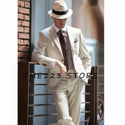 Traje de dos piezas para hombre, conjunto de traje personalizado informal de alta calidad, trajes elegantes, ropa masculina, Blazers y
