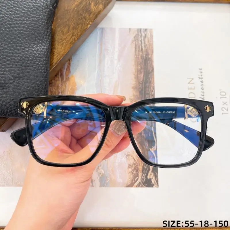 New Fashion Acetate Myopia Glasses Frame Men Big Frame Personality Classic Retro Women Trend Anti-blue Prescription Glasses