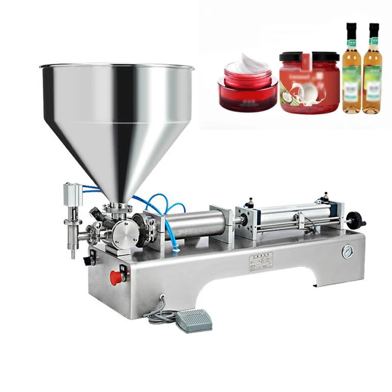 Single Head Paste Filling Machine Stainless Steel Foot Control Liquid Paste Filling Machine Multipurpose Shampoo Lotion Cream