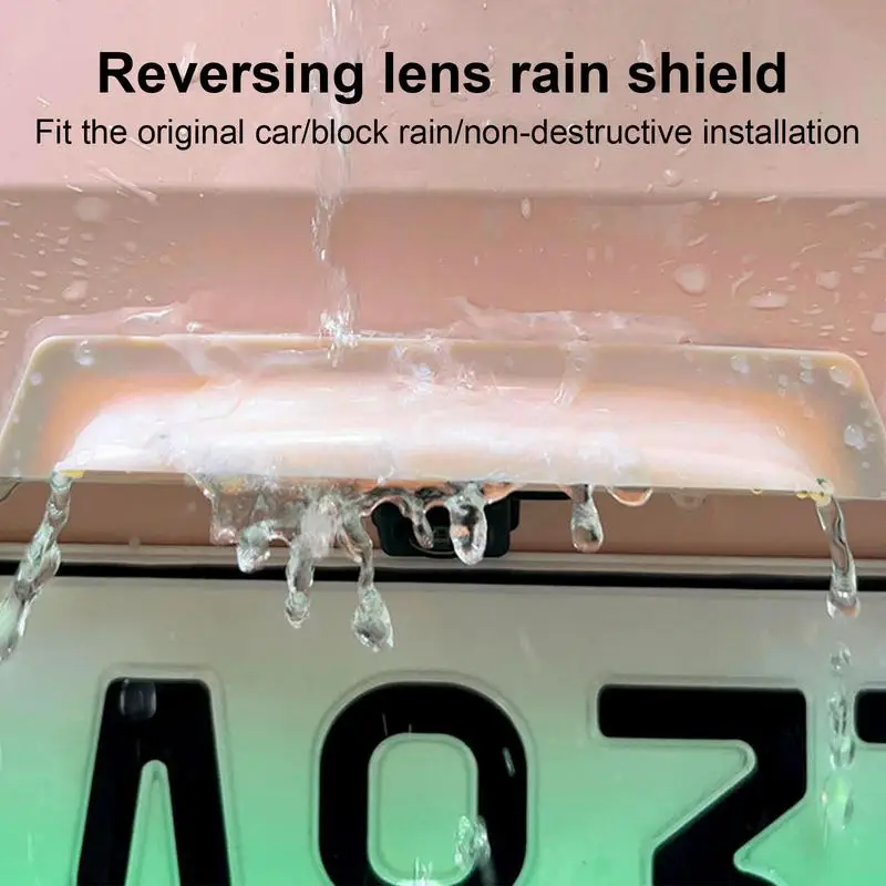 14.5x2.5cm Car Reverse Camera Rain Shield Automobile Rear Camera Rain Eyebrows Rainproof Shade Cover Car Exterior Accessories