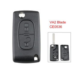 2 Button Car Remote Key Fob Case for Peugeot Partner Citroen Berlingo C3 Picasso 2009 2010 2011 2012 2013-2016 Auto Accessories