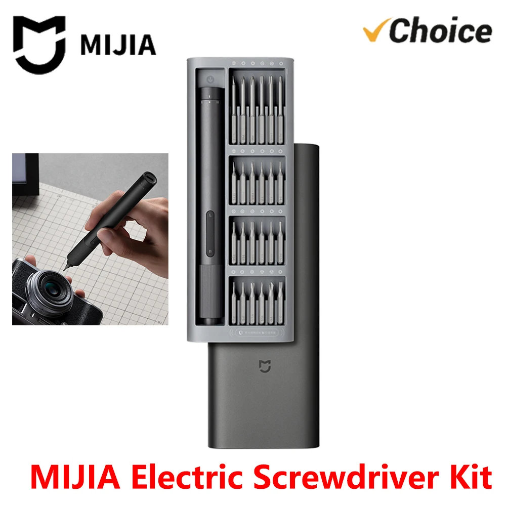NEW MIJIA Electric Precision Screwdriver Magnetic Kit with 24 PCS Screw Heads Power Tools Sets for Smart Home PC Phone Repair,CN
