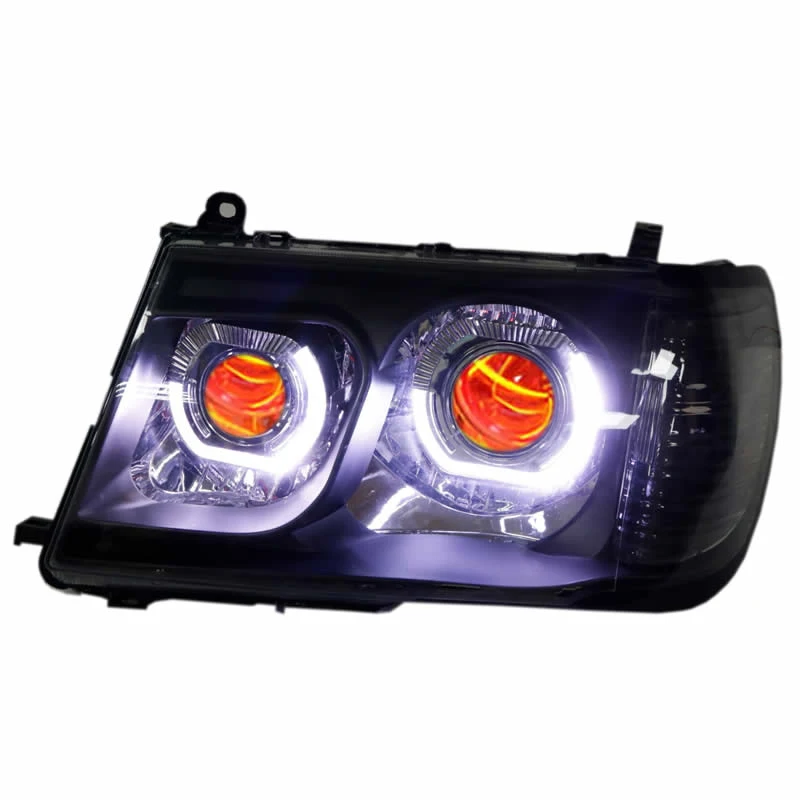 Customized Full LED Headlights For Toyota LC100 Bi-xenon Projector Lens Front Lamps With DRL