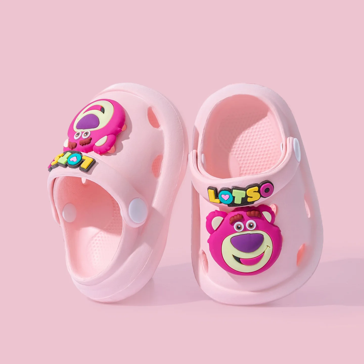 أطفال حذاء كاجوال الصنادل إيفا الشاطئ الكرتون أحذية الصيف أحذية للفتيات المضادة للانزلاق تنفس الأزرق الوردي الأحذية حجم 13 سنتيمتر-20 سنتيمتر #4