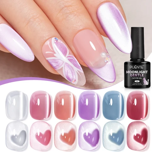 PUENTE 7,5 ML blanco luz de luna gato esmalte de uñas de Gel magnético brillante Ultra-brillo remojo barniz semipermanente para decoración de uñas manicura