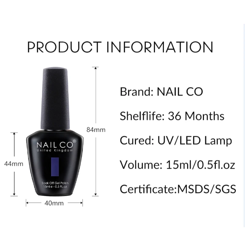 NAILCO – vernis à ongles UV Semi-permanent pour professionnels de la manucure, ensemble de 20 pièces