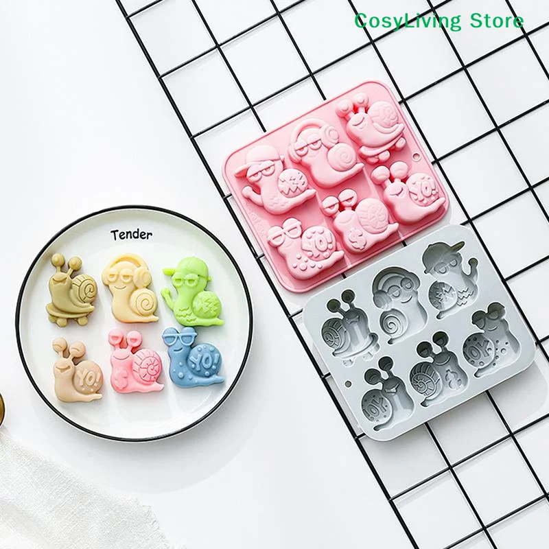 [CL]Chocolate Mold Snail Silicone Mold For Cake Gummy Jello Cake Decoration Soap Mold Silicone Baking Mold[CL]