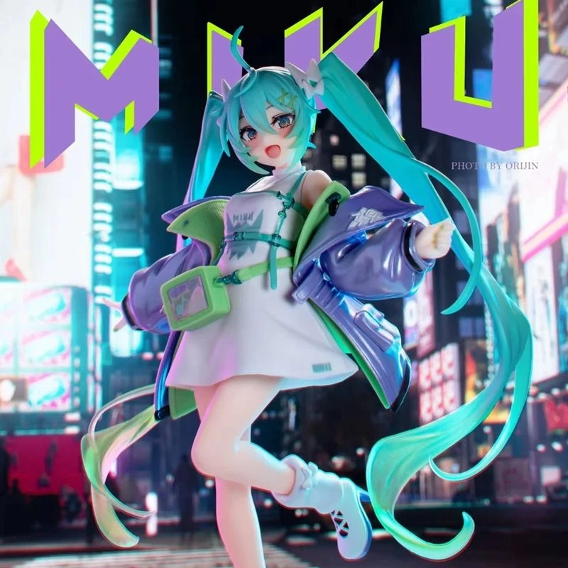

19cm Fashion Hatsune Miku Anime Figure Casual Clothing Miku Action Figures Fashion Girl Figurine PVC Collection Model Doll Toys
