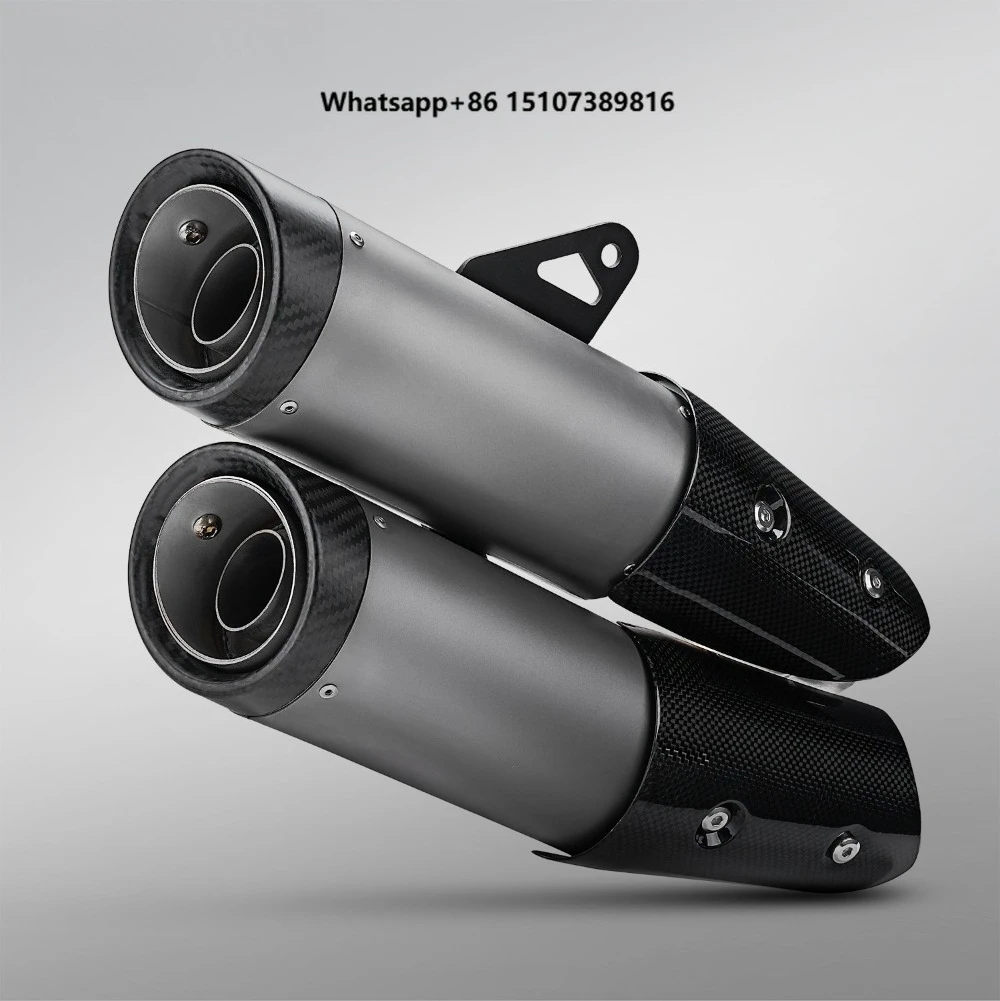 for Speed Triple 1200RR/RS Motorcycle Exhaust Modification Titanium Alloy Carbon Fiber Muffler in Black/Gray