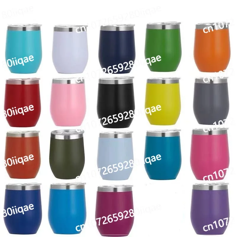 

Insulated Vacuum Egg Shape Wine Tumbler with Sliding Lids 50pcs Custom 12oz Double Wall Stainless Steel Wine Tumbler