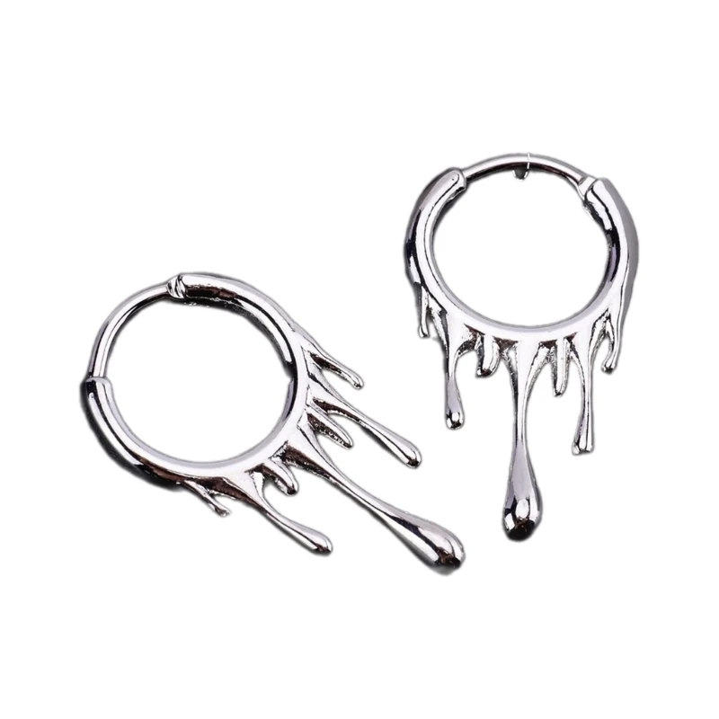 E0BF Stylish Stainless Steel Nose Jewelry Unique Nose Rings Irregular Trendy Body Accessory Body Piercing Nose Jewelry