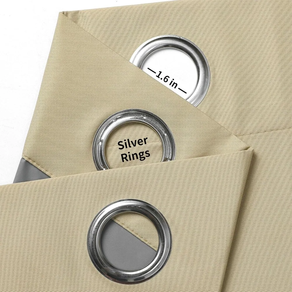 Tende oscuranti per ambienti con isolamento termico lungo 63 pollici, set di 2 pannelli, tende bordeaux con occhiello per finestre di grandi dimensioni