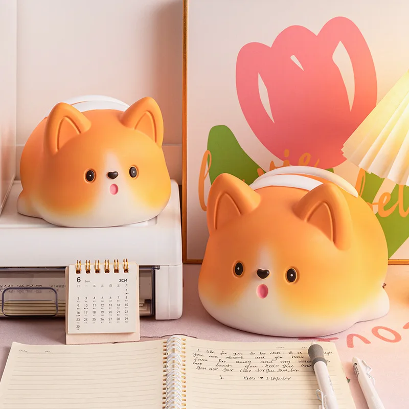 Yellow Bagel-shaped Puppy Money Box, A Reusable And Retrievable Plastic Money Box.children's Plastic Anti-drop Money Storage Box
