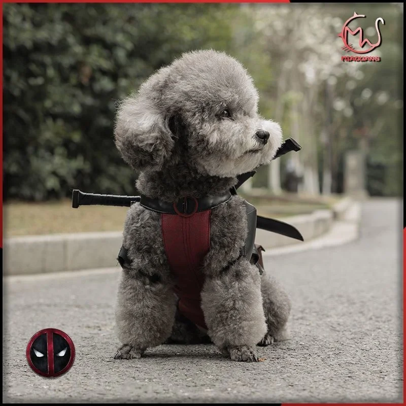 Vêtements d'Halloween en cuir personnalisés pour animaux de compagnie, costume cool pour chiens, beaux vêtements universels pour animaux de compagnie