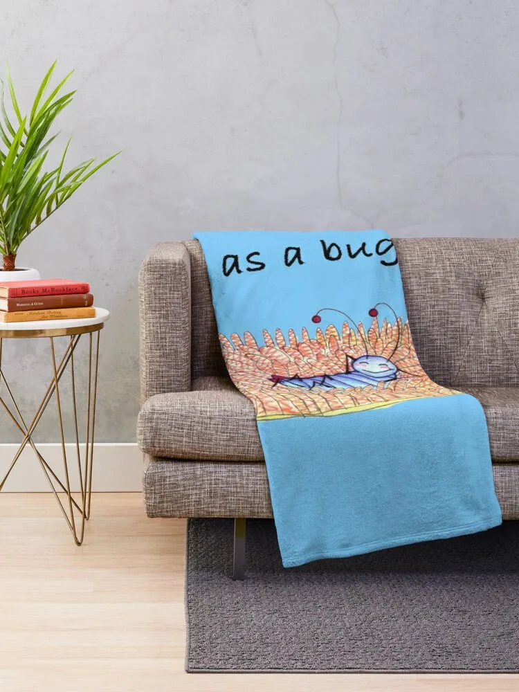 Snug as a Bug in a Rug Throw Blanket Luxury Brand Plush Soft Beds Blankets