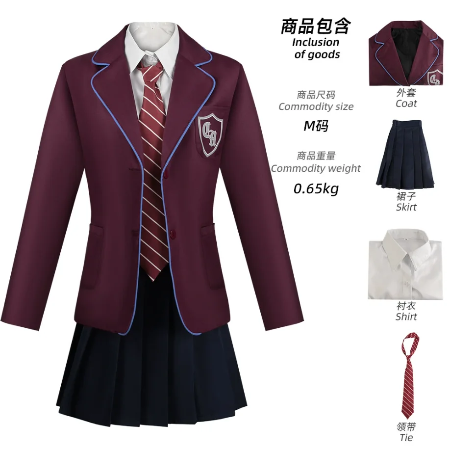 Matilda Gray School Uniform Cos Costume Musical Hortensia Child Costume Role Playing Cosplay Costumes image 3