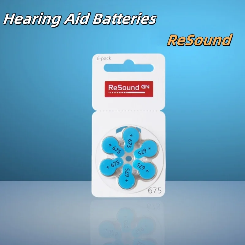 6-60PCS Hearing Aid Batteries Resound A10 Performance 1.45V 675 A675 PR41  For BTE CIC RIC ITC Hearing Aid Zinc Air Battery