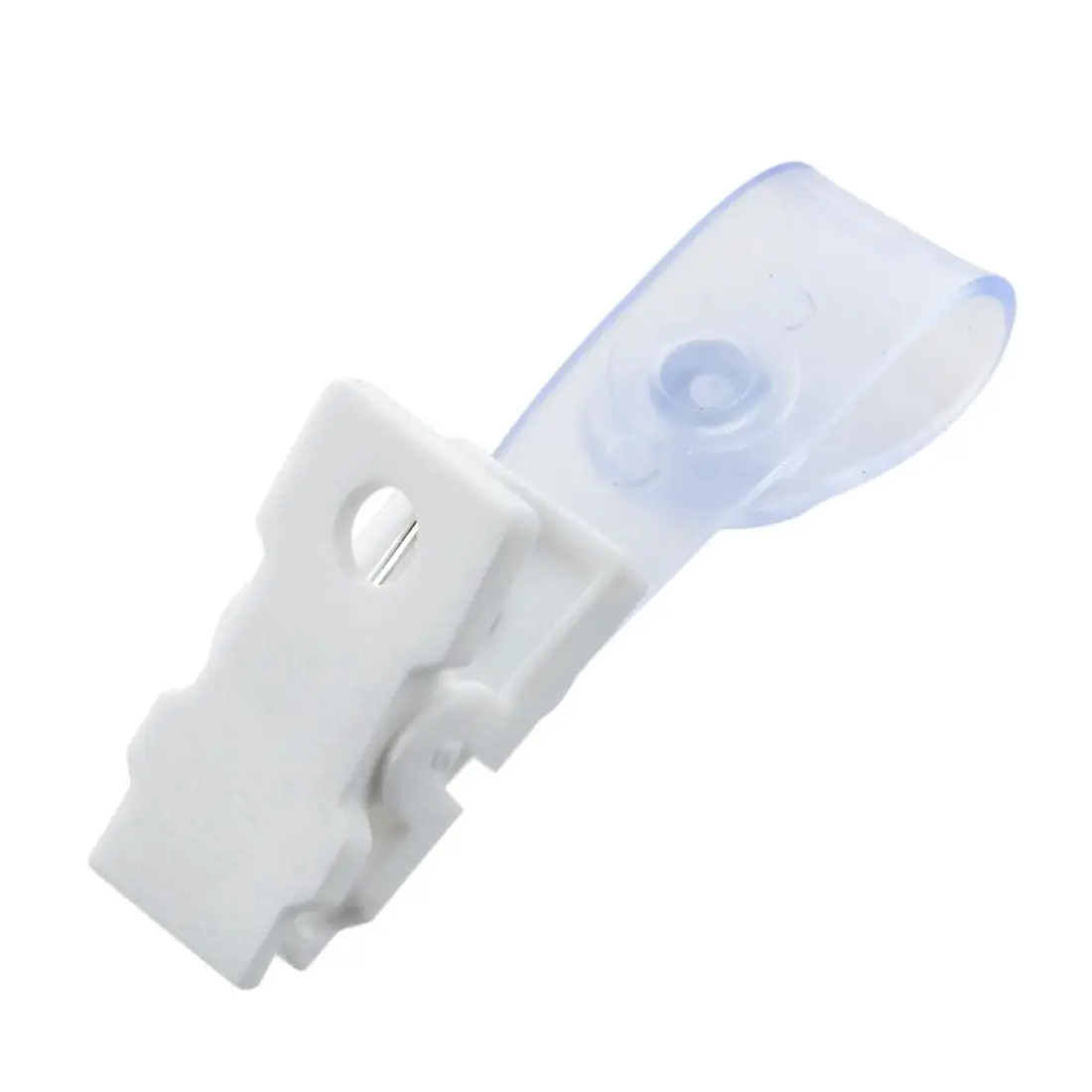 20 Pcs Plastic ID Card Name Tag Holder Badge Strap Clip White Clear