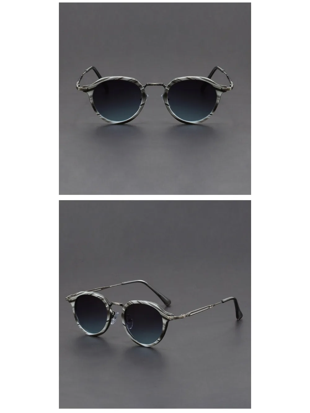 Schildkröten-Acetat-Metallbeinschirme, Rahmen, handgefertigt, oval, quadratisch, für Herren, klassisch, handgefertigt, Damenbrille mit hoher Qualität – Detail 5