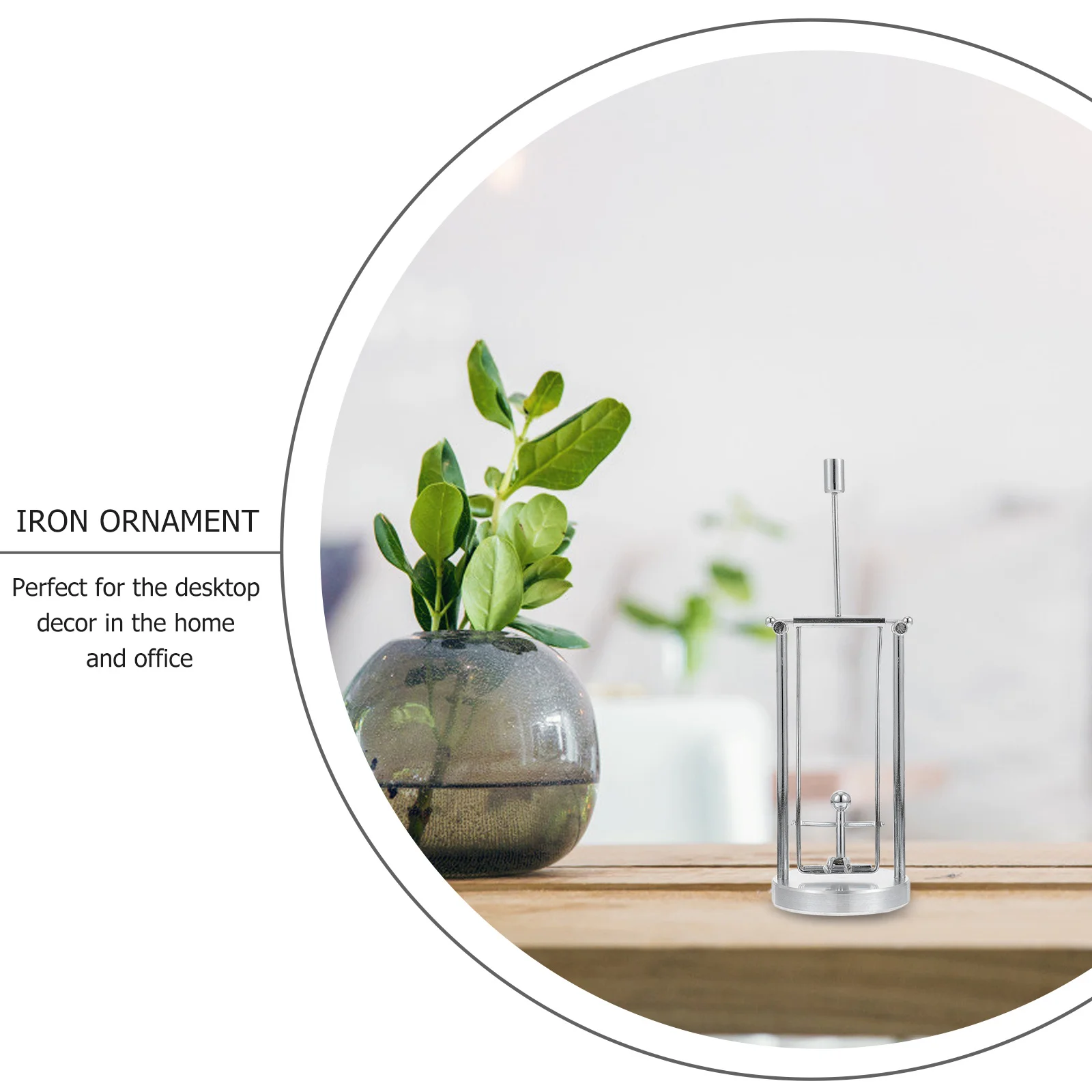 

Iron Swing Man Ornament Balance Ball Tumbler Desktop Decoration Home Office Party Gift For Family Friends