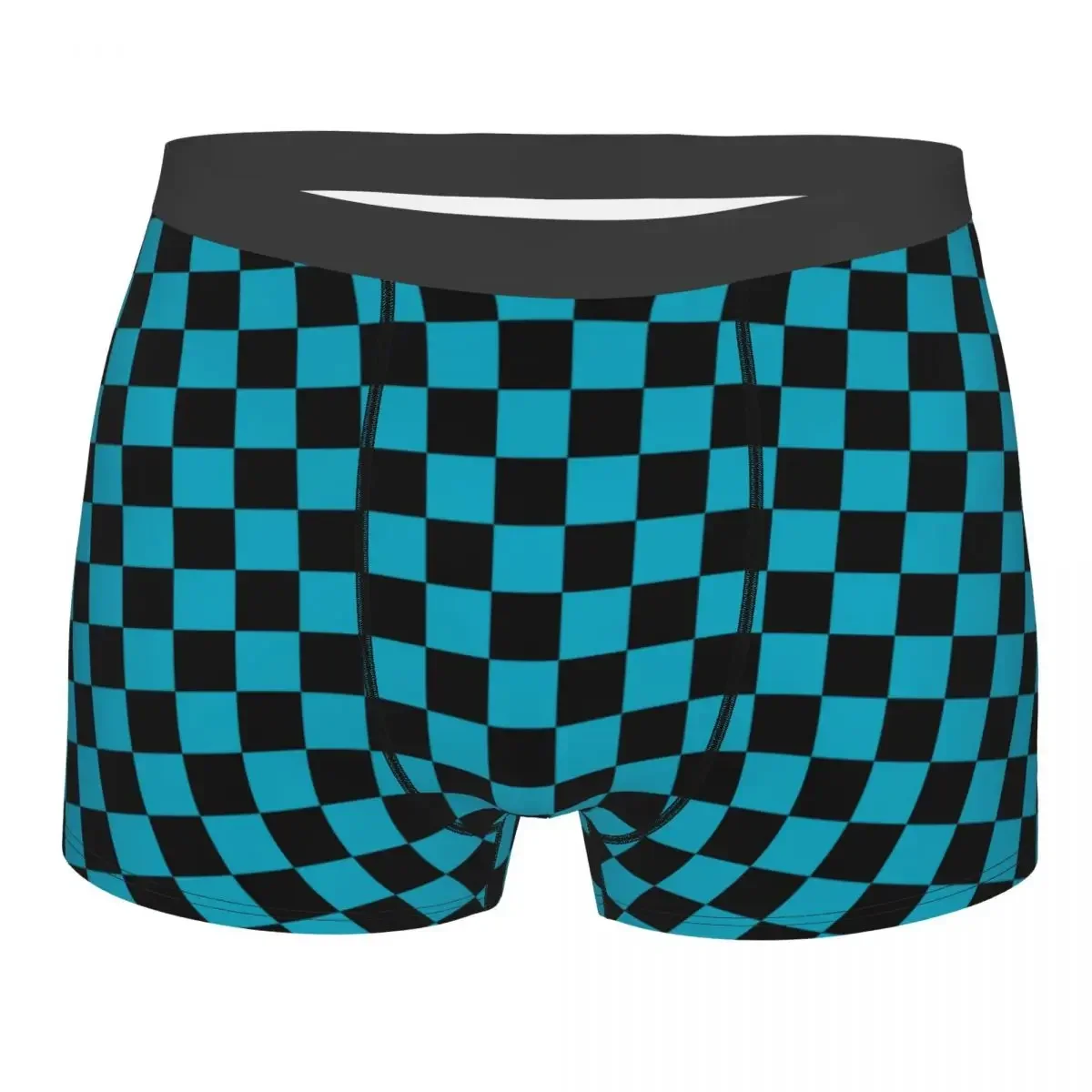 Novelty Popular Fashion Checkered Plaid Geometric Pattern Boxers Shorts Panties Men's Underpants Comfortable Briefs Underwear