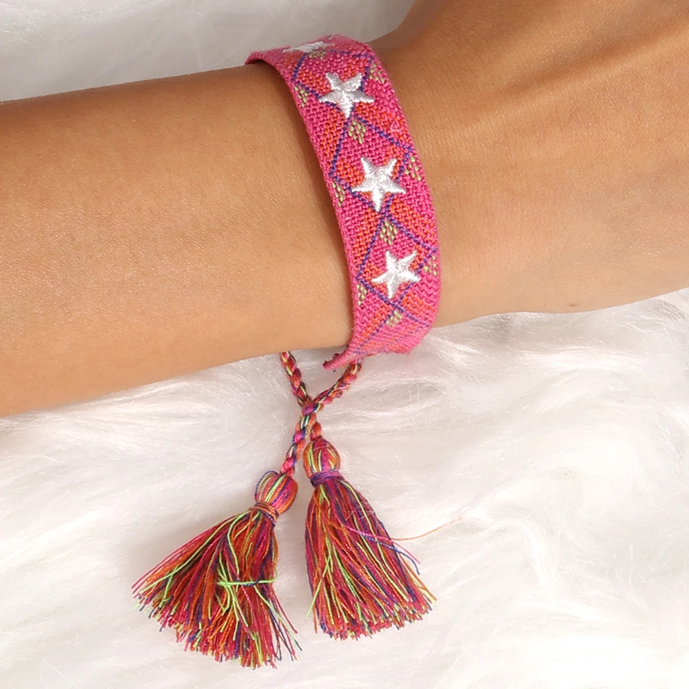 Aihua Heißer Verkauf Boho Bunte Handarbeit Gewebt Seil String Gestrickte Armband Armreifen Unisex Freundschaft Kinder Glück Schmuck Geschenke – Detail 4