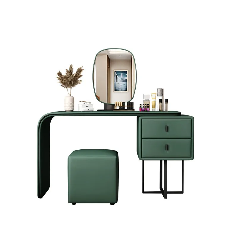 

modern simple makeup table Internet celebrity retractable makeup table integrated cabinet with lamp