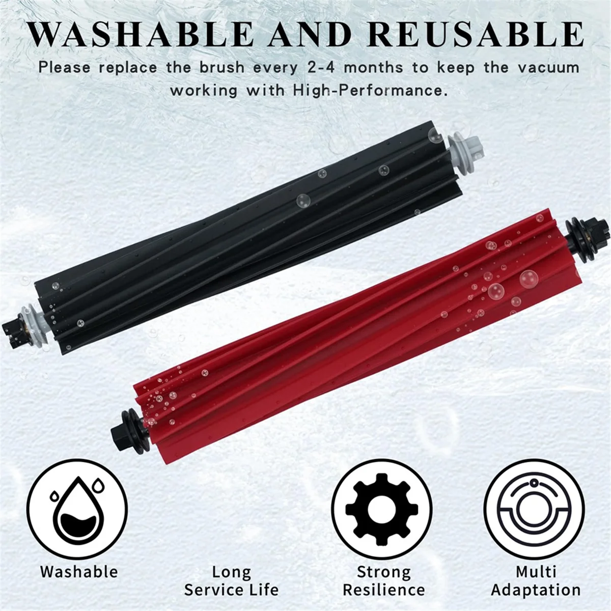 فرش بكرة رئيسية مزدوجة المطاط ، مكنسة كهربائية روبوتات ، Q8 Max ، Q5 Pro +