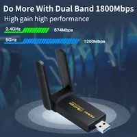 FENVI 1800Mbps WiFi 6 USB Adapter Dual Band 2.4G/5Ghz Wireless WiFi Receiver USB 3.0 Dongle Network Card For Laptop PC Win 10/11 3