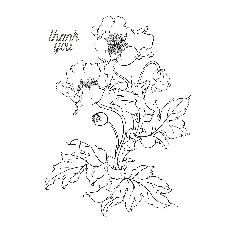 1pc Writing Style Flowers Background Clear Seal Stamps, Aesthetic Stationary Creative DIY Craft Supplies for Scrapbook Journal