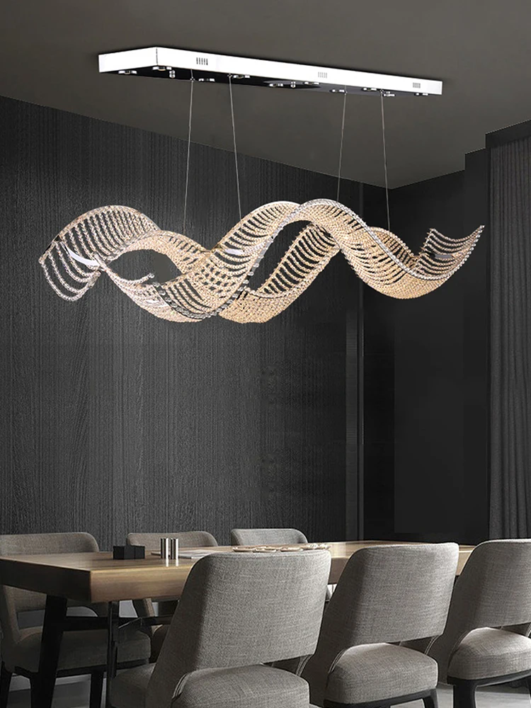 Post-modern Donut Luxury Crystal Bead Ceiling Chandeliers LED New Lustres Hanging Lamps Home Art Deco Lights for Living Room