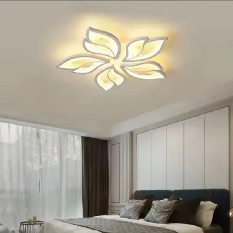أضواء السقف الحديثة LED غرفة المعيشة غرفة نوم غرف الطعام ورقة تصميم مصابيح السقف ديكور المنزل تركيبات الإضاءة الداخلية