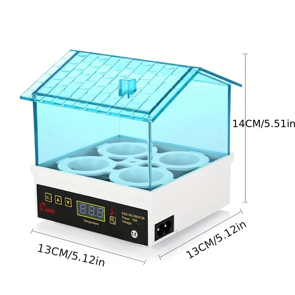 4 Eggs Mini Incubator Chicken, Duck, Turtle and Bird Eggs Small Incubator Household Automatic Constant Temperature Incubation