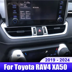 Para Toyota RAV4 XA50 2019 2020 2021 2022 2023 2024 RAV 4 Control Central de coche híbrido acondicionado salida de ventilación cubierta Accesorios