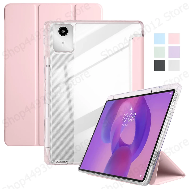 

Funda For Lenovo Idea Tab 11 Case with Pen Holder Acrylic Clear Hard Stand Cover For Lenovo Idea Tab 11 tb336fu tb336zu Case