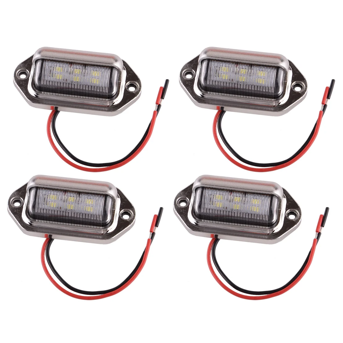 

12V-24V Waterproof LED Deck Courtesy Stern Transom License Number Plate Light For Marine Boat Trailer Motorcycle Car Truck 4Pcs