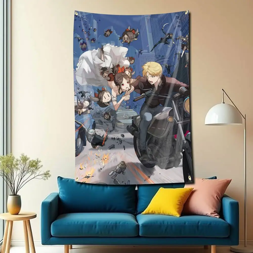 L-Love is W-War Official Art Flag Tapestry Banner for Bedroom Living Room Outdoor Camping Custom Supported