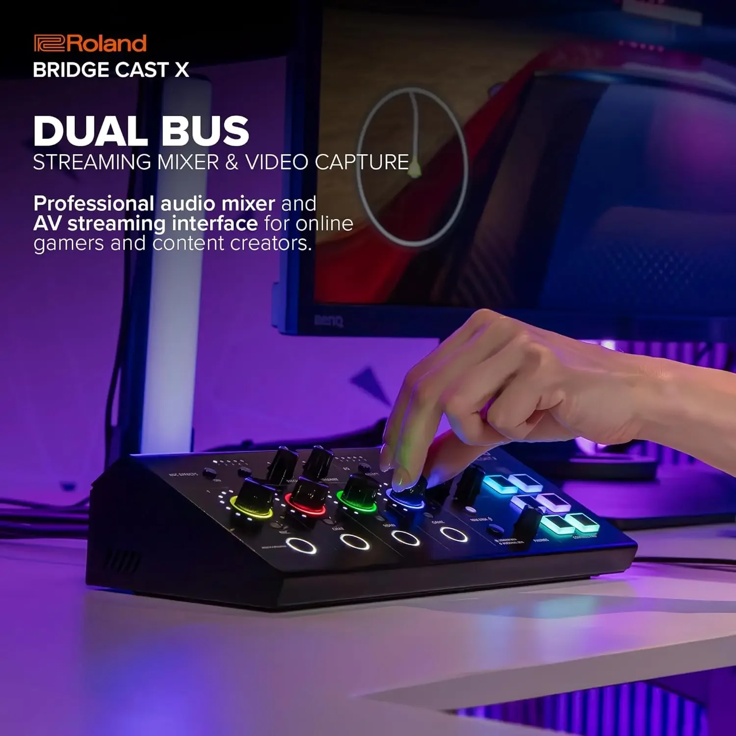 BRIDGE CAST X Dual Bus Gaming Mixer & Video Capture | Pro Audio Streaming Interface for Online Gamers & More