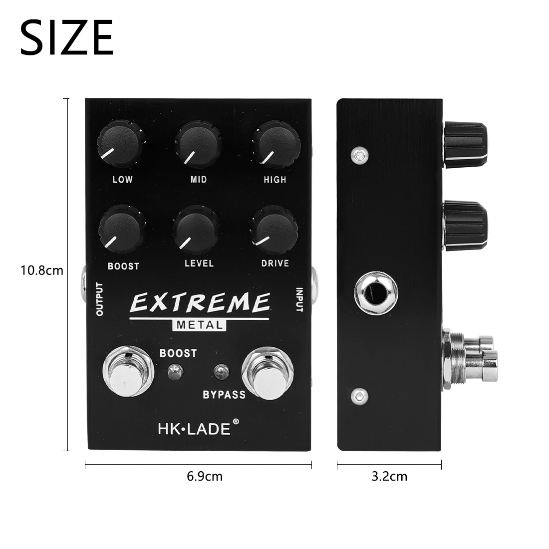 HK·LADE Extreme Metal Distortion Guitar Effect Pedal Metal Rock and Punk Sounds Electric Guitar Pedal True Bypass Guitar Parts