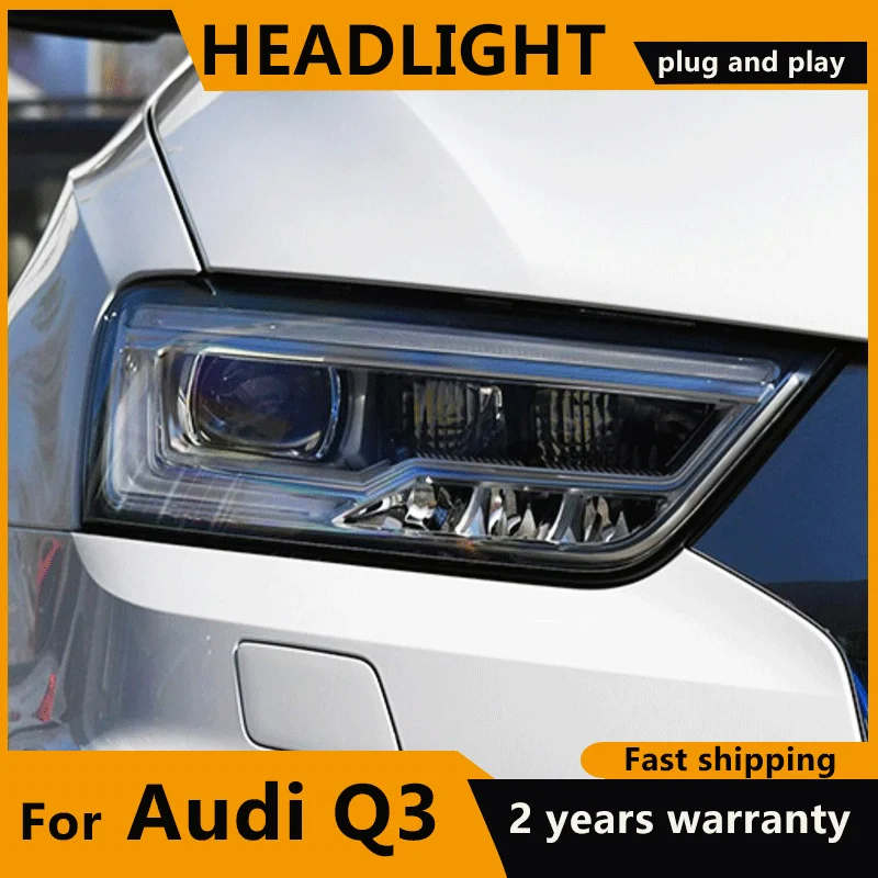 Matriz LED Head Lamp for Audi Q3 LED Headlight 2012-2018 Headlights Q3 DRL Turn Signal High Beam Angel Eye Projector Lens