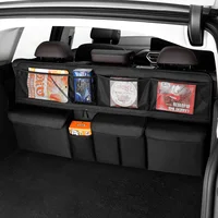 Bolsa de almacenamiento para maletero de coche, organizador plegable, bolsa de almacenamiento colgante para asiento trasero de coche, caja ordenada, accesorios para vehículo