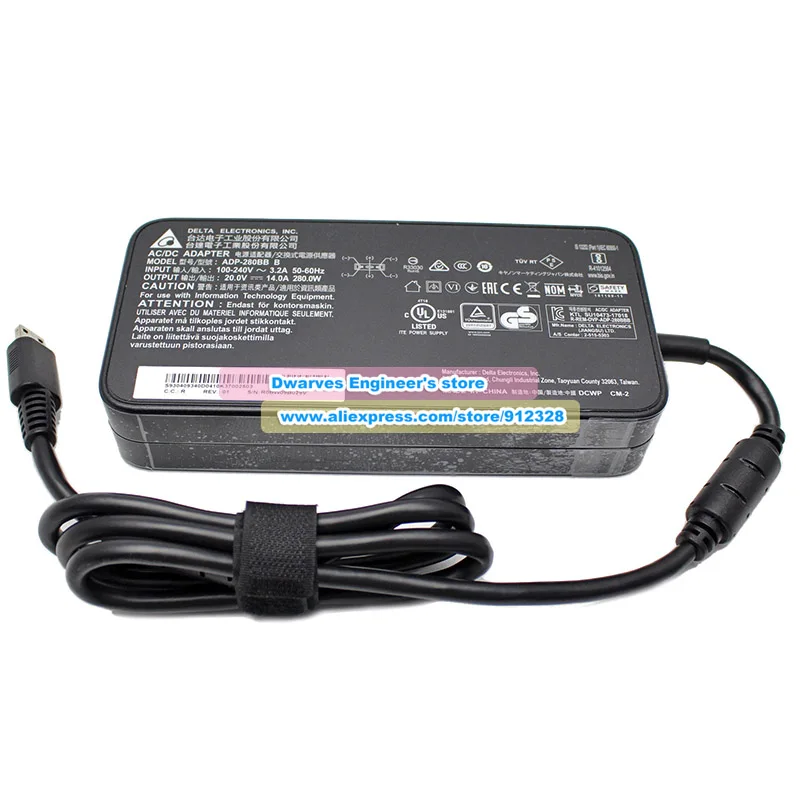 Genuine ADP-280BB B DELTA AC Adapter Power Supply 20V 14A 280W Thin Laptop Charger Special Rectangle3