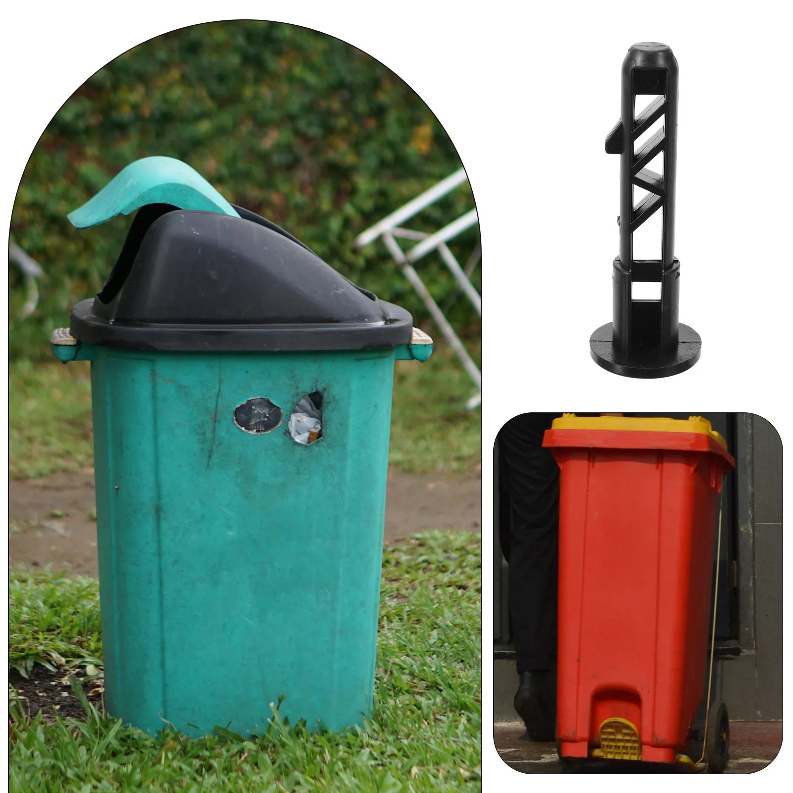 

4Pcs Garbage Can Lid Latch Kit Sturdy Trash Bin Locking Pins for Outdoor Wheeled Cans Quick Install Universal Replacement Parts